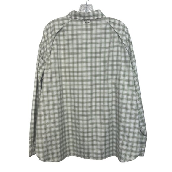 Columbia Plaid LS Shirt Womens 2X Green New Omni Wick Shade Fishing - Picture 2 of 16